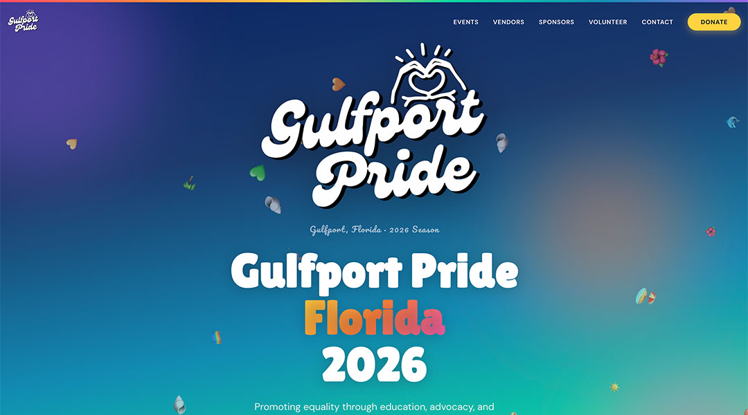 Gulfport Pride Florida website screenshot