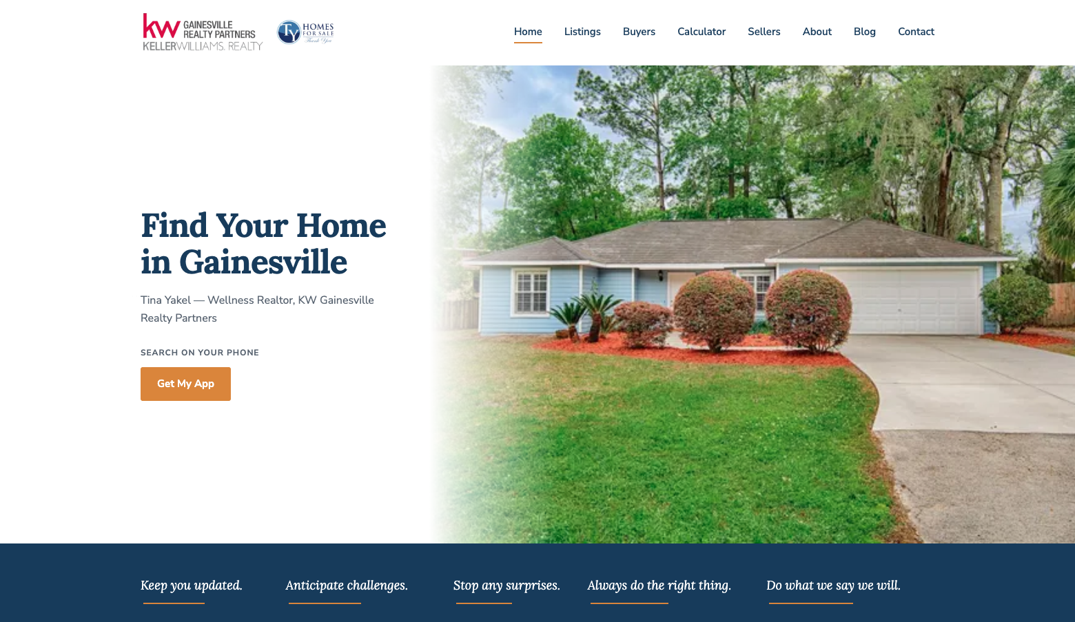 TY Homes For Sale real estate website screenshot