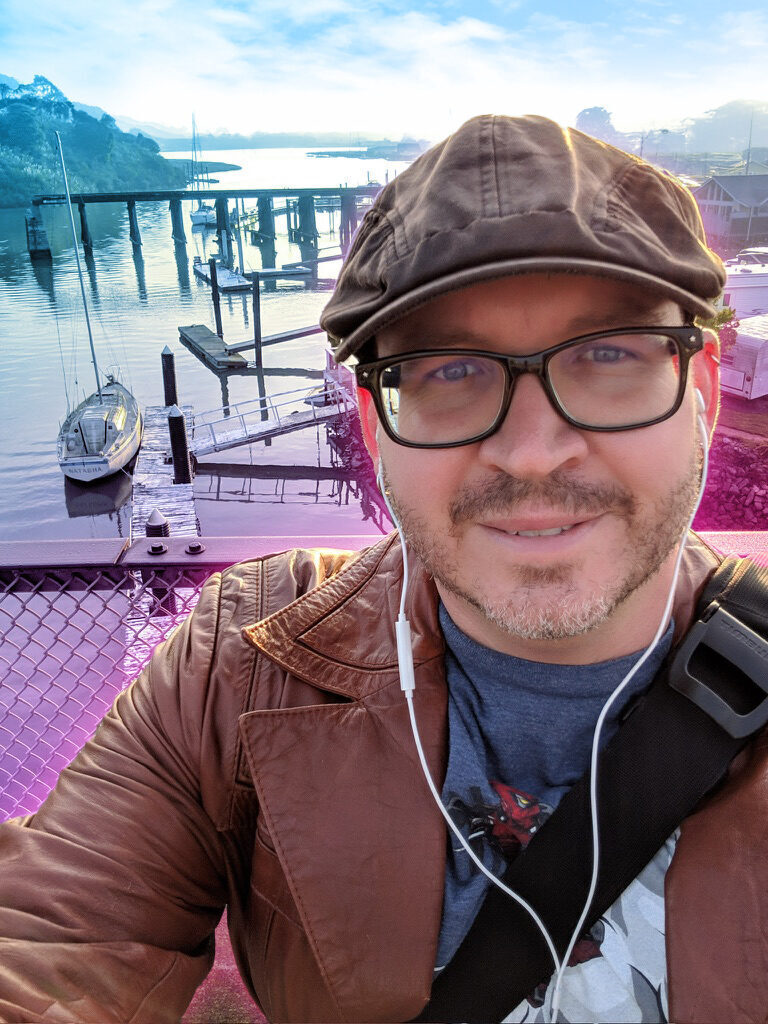 Christopher Brand, founder of Lucitech, at a marina